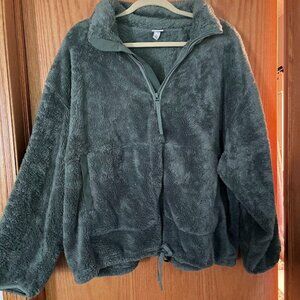 Forest Green Fleece Half-Zip Pull-Over